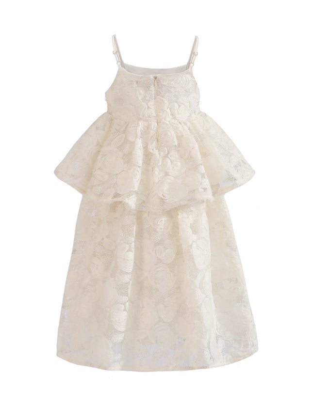 kids atelier tulleen Cream Juliette Lace skirt set