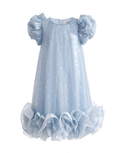 kids atelier tulleen Light Blue Thalina Ruffle Dress