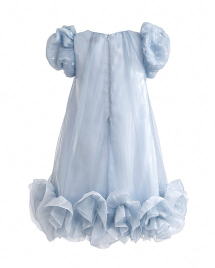 kids atelier tulleen Light Blue Thalina Ruffle Dress