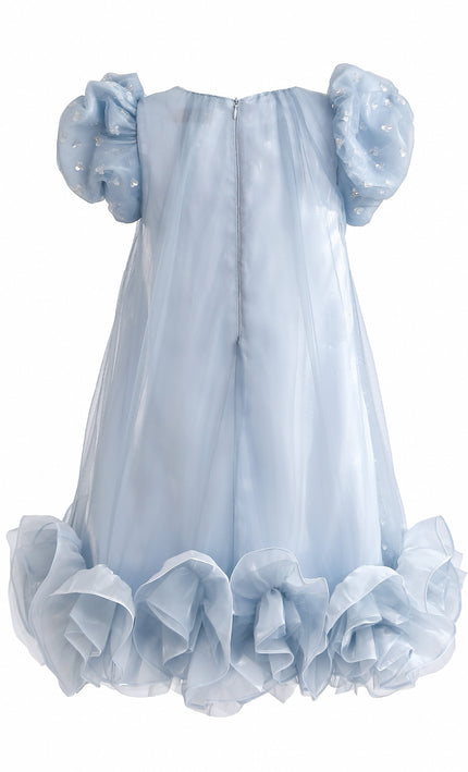kids atelier tulleen Light Blue Thalina Ruffle Dress