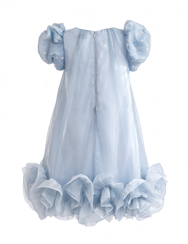 kids atelier tulleen Light Blue Thalina Ruffle Dress
