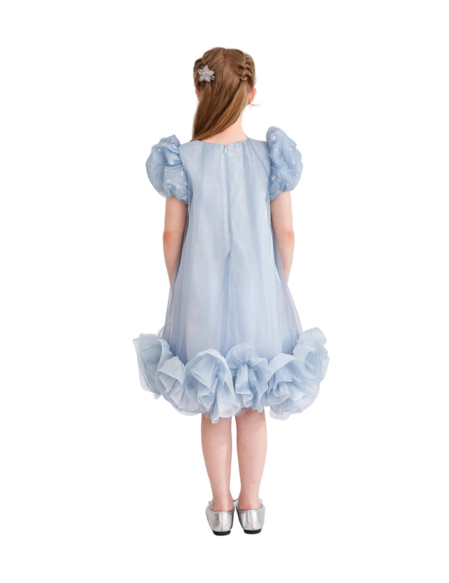 kids atelier tulleen Light Blue Thalina Ruffle Dress