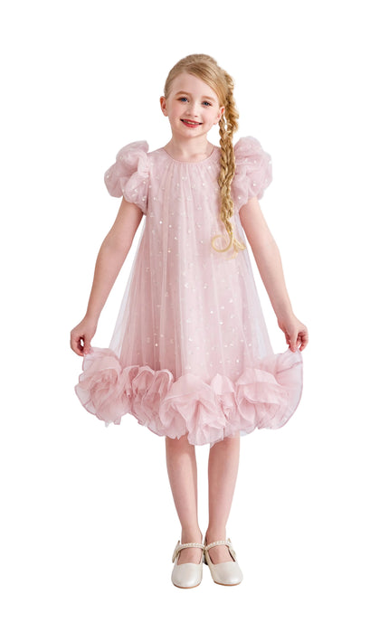 kids atelier tulleen Pink Thalina Ruffle Dress