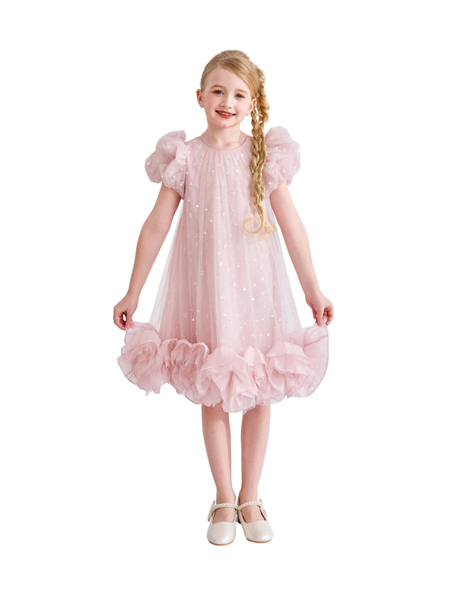 kids atelier tulleen Pink Thalina Ruffle Dress