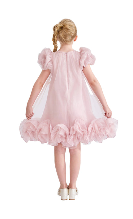 kids atelier tulleen Pink Thalina Ruffle Dress