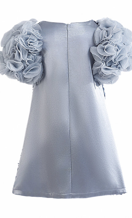 kids atelier tulleen Blue Seliora Floral Embellished Dress