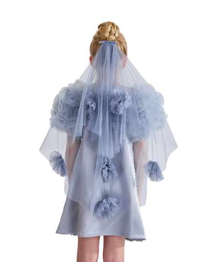 kids atelier tulleen Blue Seliora Floral Embellished Dress