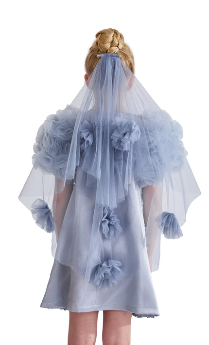 kids atelier tulleen Blue Seliora Floral Embellished Dress