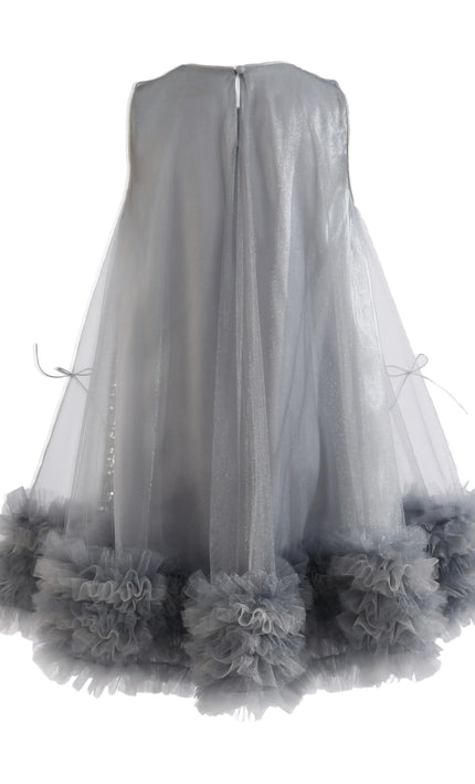 Blue Evangeline Sequin Tulle Dress