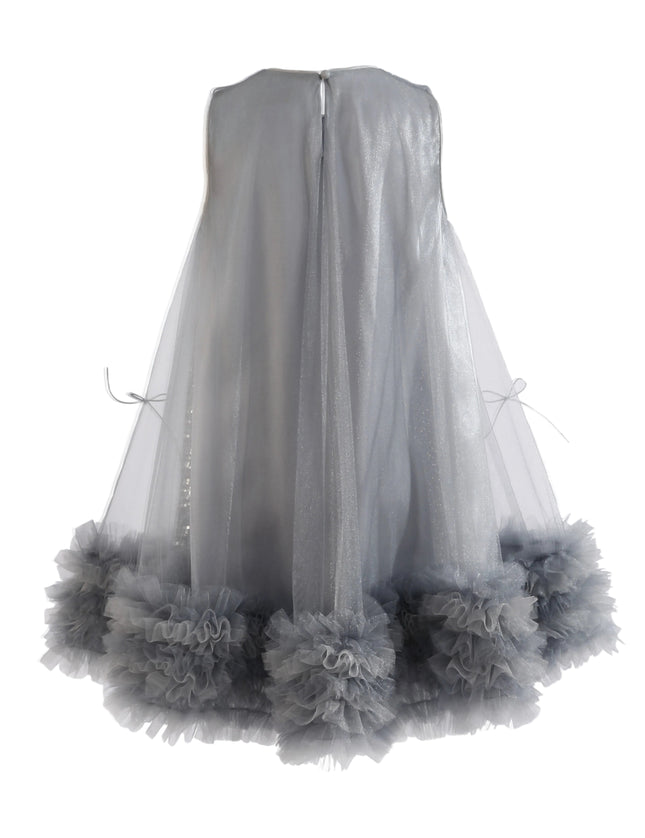 Blue Evangeline Sequin Tulle Dress