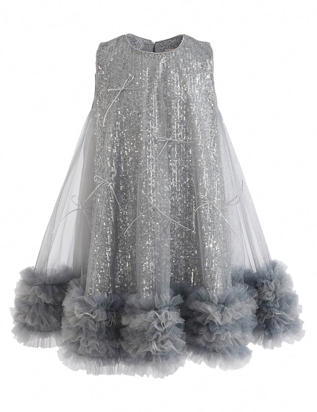 kids atelier tulleen Blue Evangeline Sequin Tulle Dress