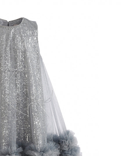 kids atelier tulleen Blue Evangeline Sequin Tulle Dress