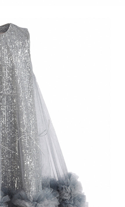 kids atelier tulleen Blue Evangeline Sequin Tulle Dress