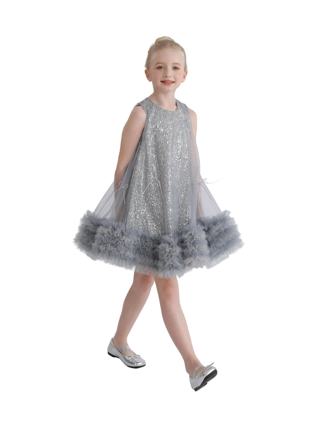 kids atelier tulleen Blue Evangeline Sequin Tulle Dress