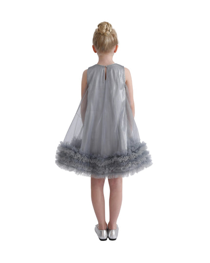 kids atelier tulleen Blue Evangeline Sequin Tulle Dress