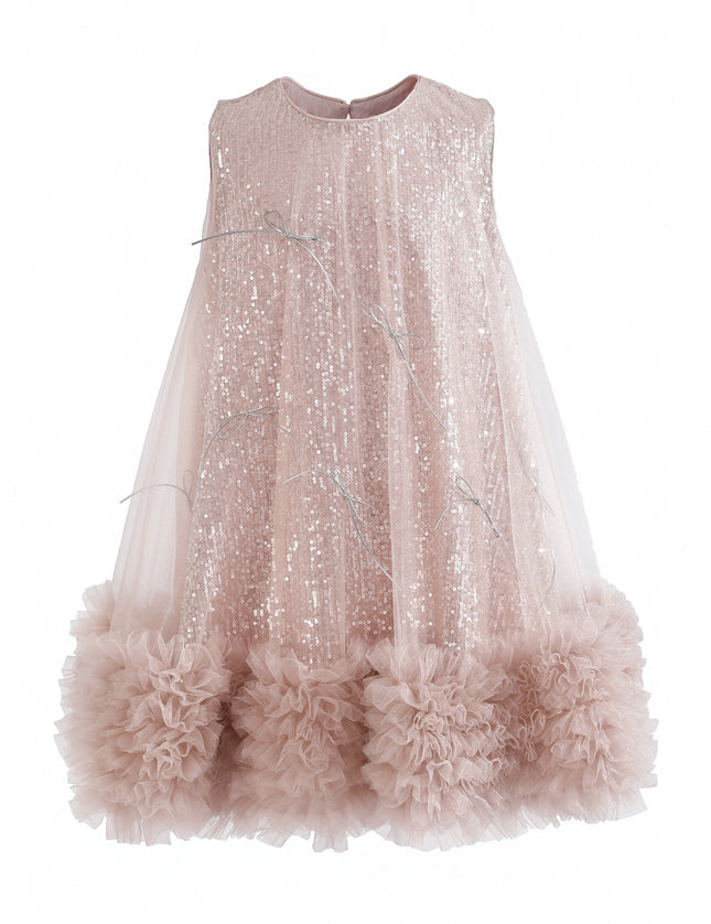 kids atelier tulleen Pink Evangeline Sequin Tulle Dress