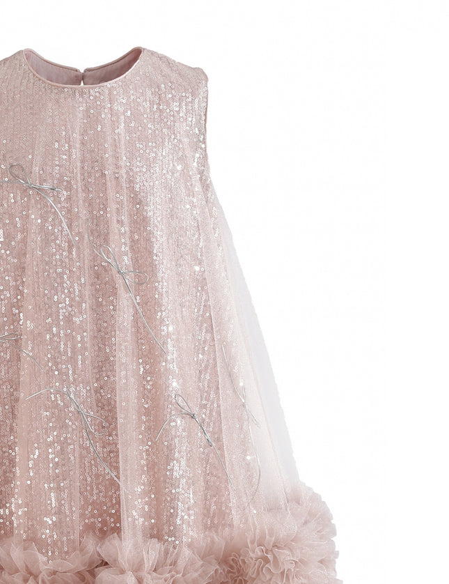 kids atelier tulleen Pink Evangeline Sequin Tulle Dress