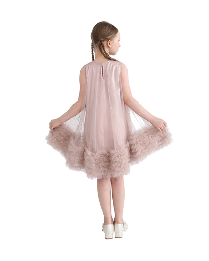 kids atelier tulleen Pink Evangeline Sequin Tulle Dress