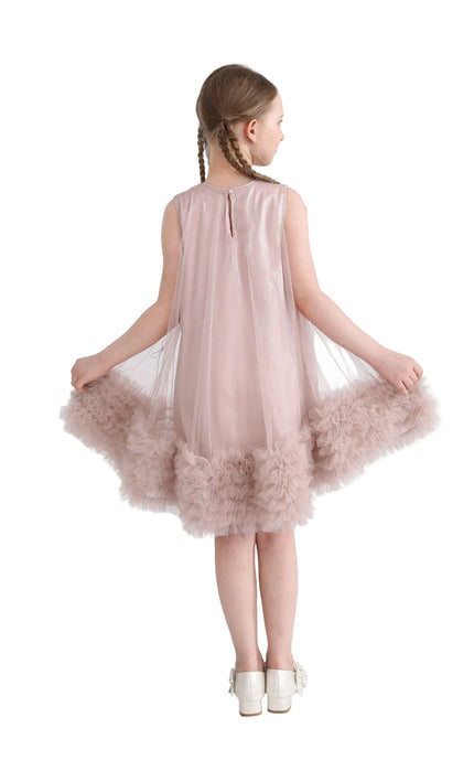 kids atelier tulleen Pink Evangeline Sequin Tulle Dress