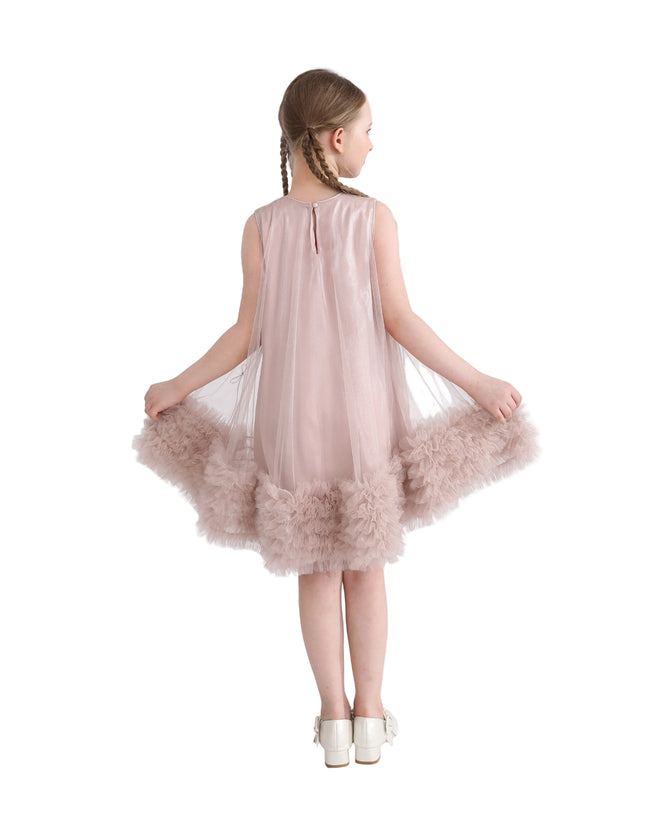 kids atelier tulleen Pink Evangeline Sequin Tulle Dress