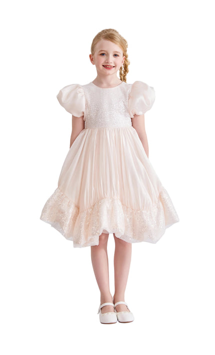 kids atelier tulleen Pink Aurora Glitter Party Dress