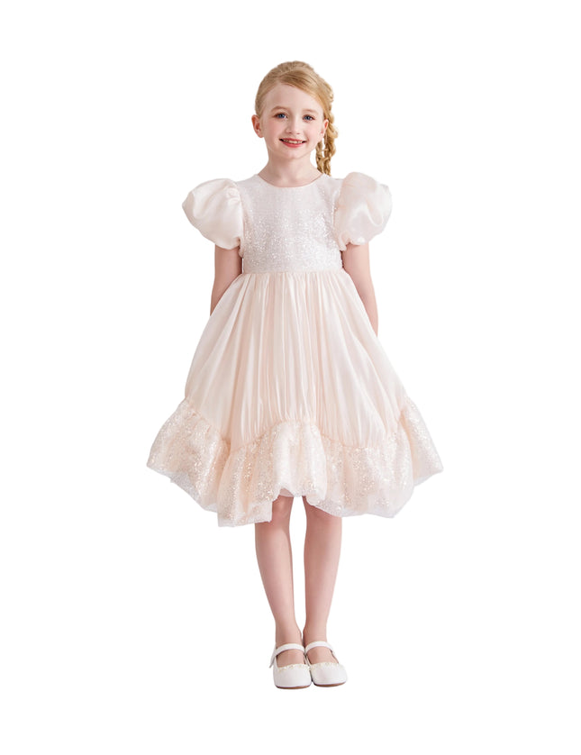 kids atelier tulleen Pink Aurora Glitter Party Dress