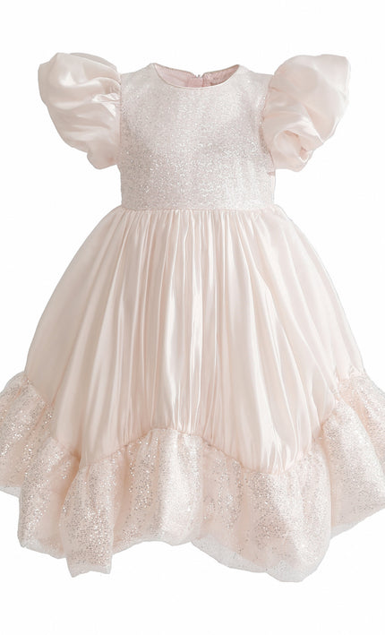 kids atelier tulleen Pink Aurora Glitter Party Dress
