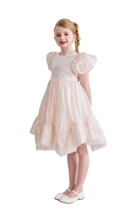 kids atelier tulleen Pink Aurora Glitter Party Dress