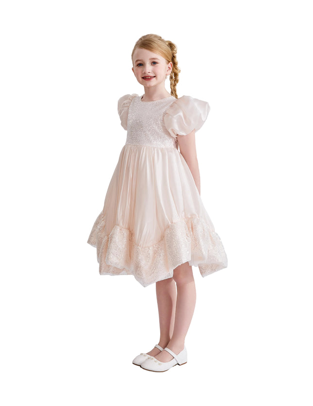 kids atelier tulleen Pink Aurora Glitter Party Dress
