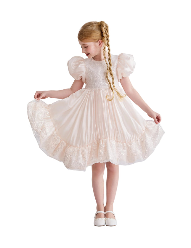 kids atelier tulleen Pink Aurora Glitter Party Dress