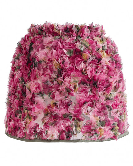 kids atelier tulleen Pink Zinnia Textured Skirt Set