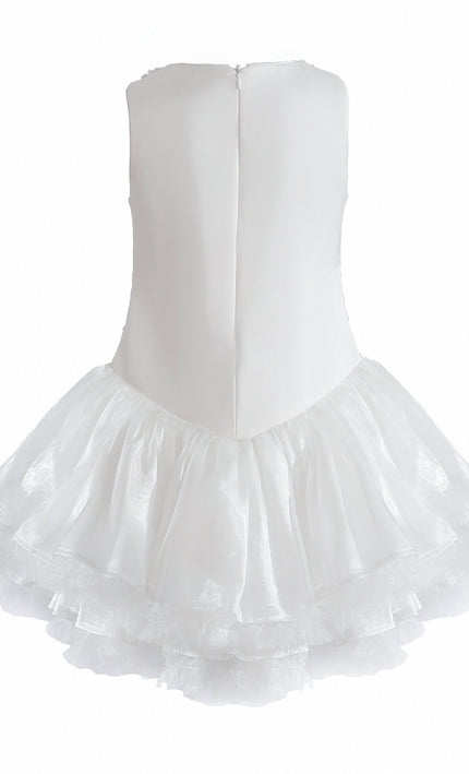 kids atelier tulleen White Soraya Floral Tulle Dress