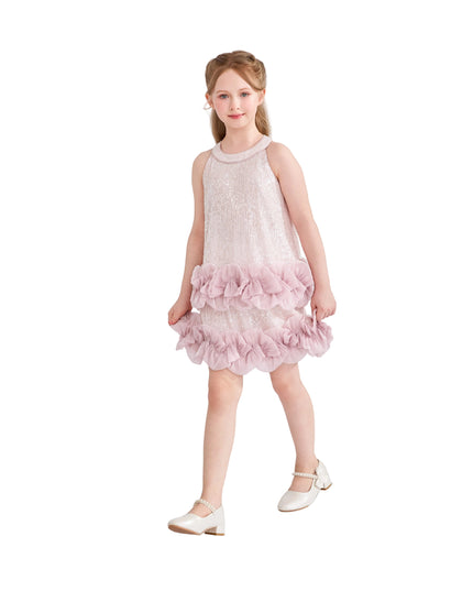 kids atelier tulleen Light Pink Ameliora Ruffle Skirt Set