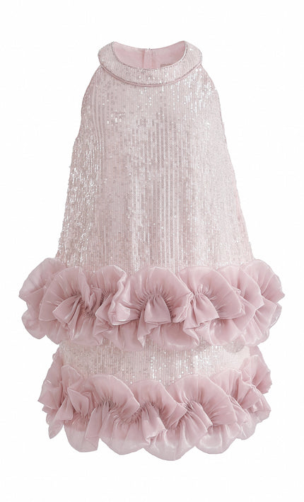 kids atelier tulleen Light Pink Ameliora Ruffle Skirt Set
