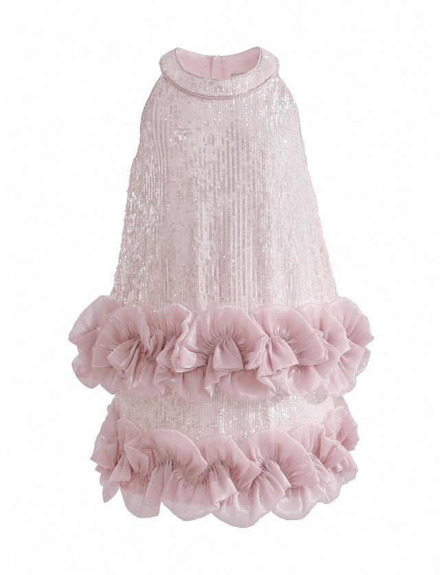 kids atelier tulleen Light Pink Ameliora Ruffle Skirt Set