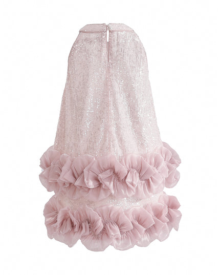 kids atelier tulleen Light Pink Ameliora Ruffle Skirt Set