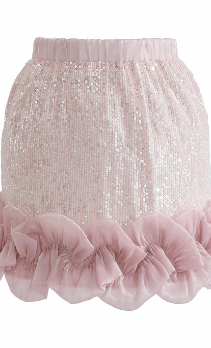 kids atelier tulleen Light Pink Ameliora Ruffle Skirt Set