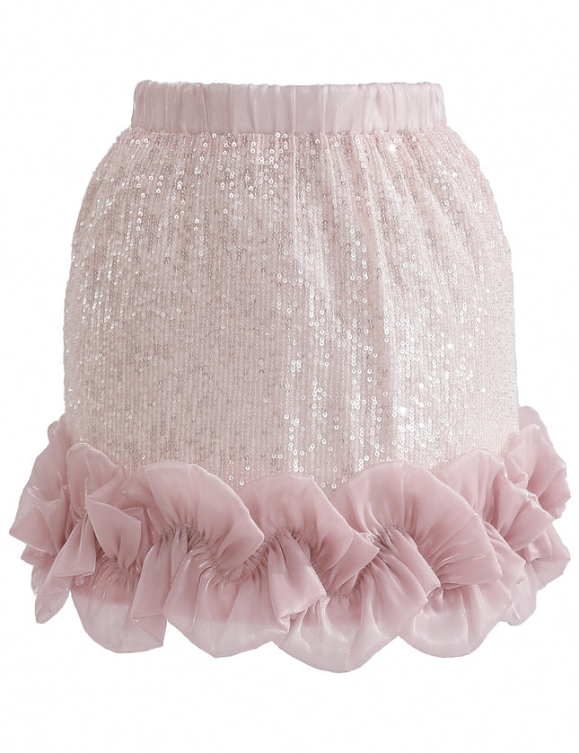 kids atelier tulleen Light Pink Ameliora Ruffle Skirt Set