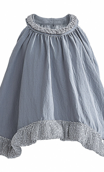 kids atelier tulleen Blue Calyra Ruffle Pant Set