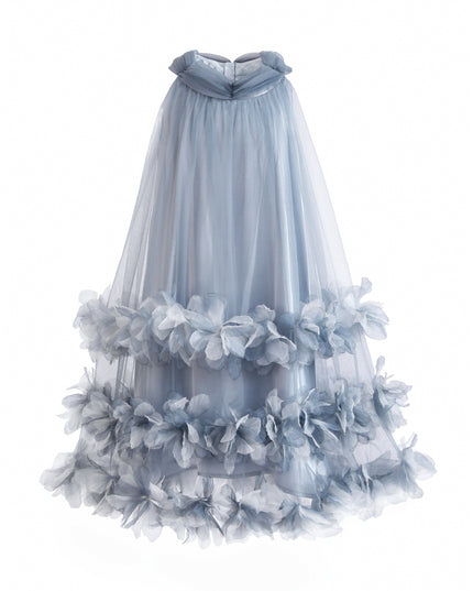 kids atelier tulleen Light Blue Elaris Floral Gown