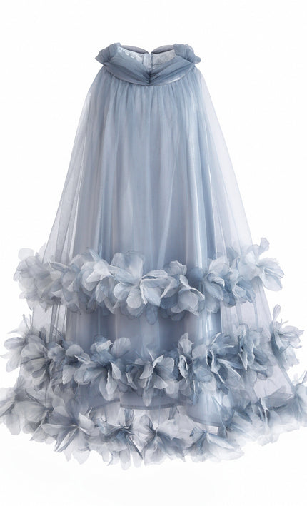 kids atelier tulleen Light Blue Elaris Floral Gown