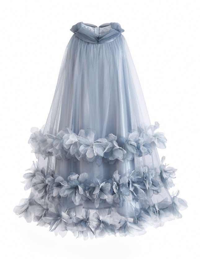kids atelier tulleen Light Blue Elaris Floral Gown