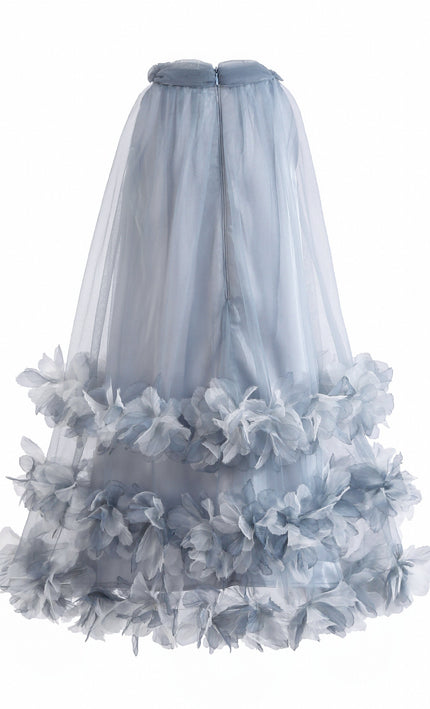 kids atelier tulleen Light Blue Elaris Floral Gown