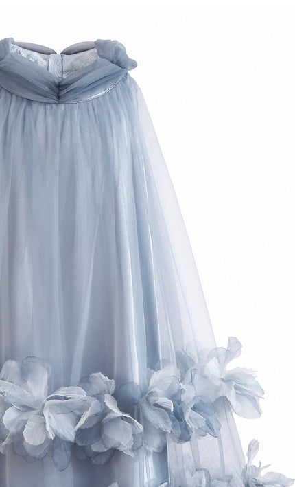 kids atelier tulleen Light Blue Elaris Floral Gown