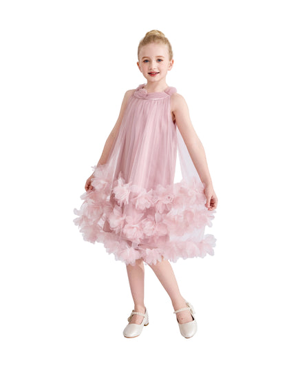 kids atelier tulleen Pink Elaris Floral Gown