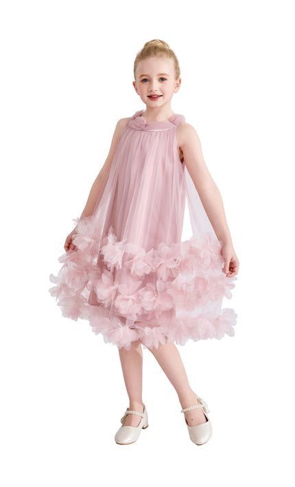 kids atelier tulleen Pink Elaris Floral Gown