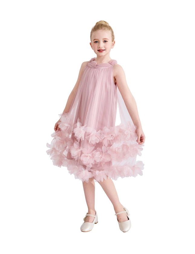 kids atelier tulleen Pink Elaris Floral Gown