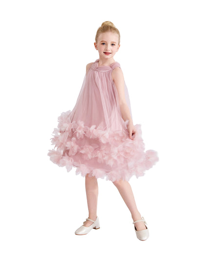 kids atelier tulleen Pink Elaris Floral Gown
