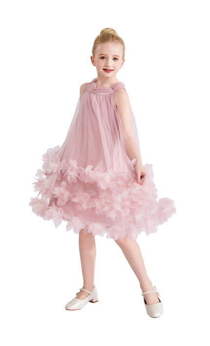 kids atelier tulleen Pink Elaris Floral Gown