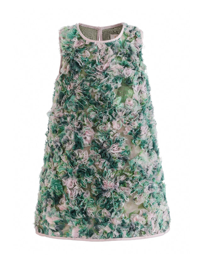 kids atelier tulleen Green Sylvie Floral Textured Dress